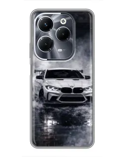 Чехол для Infinix Hot 40 Play с картинкой «BMW сквозь туман» Чехол для Infinix Hot 40 Play с картинкой «BMW сквозь туман»