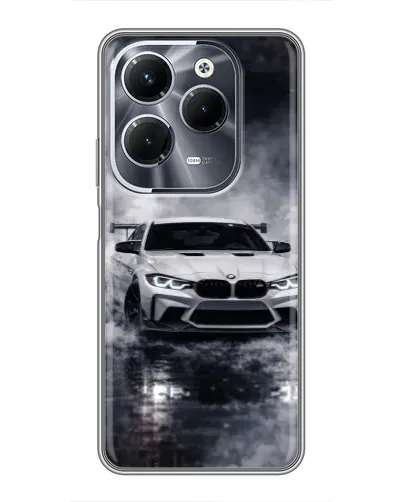 Чехол для Infinix Hot 40 Play с картинкой «BMW сквозь туман»