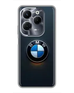 Чехол для Infinix Hot 40 Play с картинкой «Логотип BMW — минимализм» Чехол для Infinix Hot 40 Play с картинкой «Логотип BMW — минимализм»