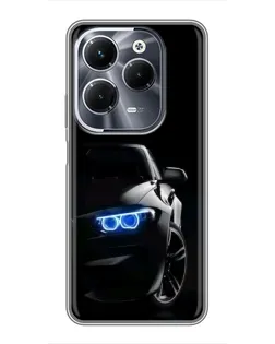 Чехол для Infinix Hot 40 Play с картинкой «BMW — ночной взгляд» Чехол для Infinix Hot 40 Play с картинкой «BMW — ночной взгляд»