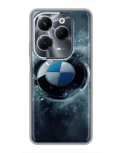 Чехол для Infinix Hot 40 Play с картинкой «Логотип BMW — лед» Чехол для Infinix Hot 40 Play с картинкой «Логотип BMW — лед»