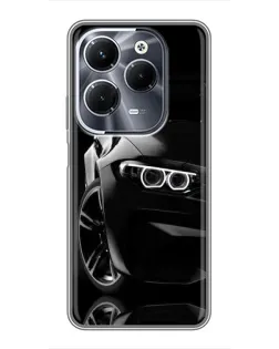 Чехол для Infinix Hot 40 Play с картинкой «Черная BMW — профиль» Чехол для Infinix Hot 40 Play с картинкой «Черная BMW — профиль»