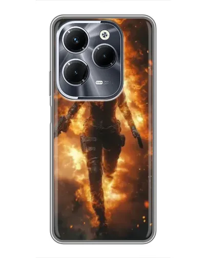 Чехол для Infinix Hot 40 Play с картинкой «BMW — скорость в дожде»