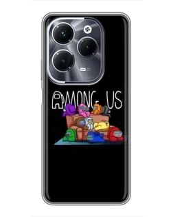 Чехол для Infinix Hot 40 Play с картинкой «Логотип Among Us»