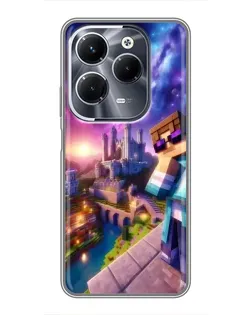 Чехол для Infinix Hot 40 Play с картинкой «Стив и космос»