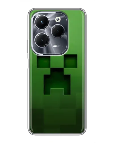 Чехол для Infinix Hot 40 Play с картинкой «Крипер микро-дизайн»