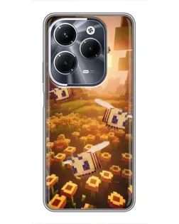 Чехол для Infinix Hot 40 Play с картинкой «Поле подсолнухов»