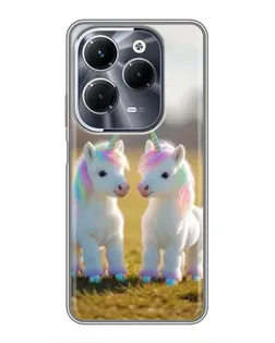 Чехол для Infinix Hot 40 Play с картинкой «Пара единорогов»
