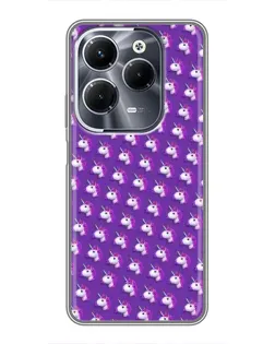 Чехол для Infinix Hot 40 Play с картинкой «Единороги на фиолетовом»