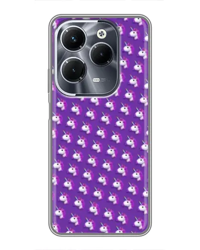 Чехол для Infinix Hot 40 Play с картинкой «Единороги на фиолетовом» Чехол для Infinix Hot 40 Play с картинкой «Единороги на фиолетовом»