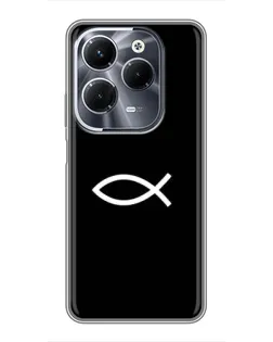 Чехол для Infinix Hot 40 Play с картинкой «Символ рыбы Jesus»