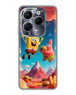 Чехол для Infinix Hot 40 Play с картинкой «Космический фастфуд»