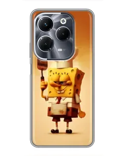 Чехол для Infinix Hot 40 Play с картинкой «Губка Боб повар»