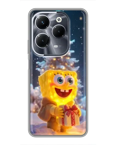Чехол для Infinix Hot 40 Play с картинкой «Рождественский Спанч Боб» Чехол для Infinix Hot 40 Play с картинкой «Рождественский Спанч Боб»
