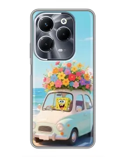 Чехол для Infinix Hot 40 Play с картинкой «Автомобильное путешествие»
