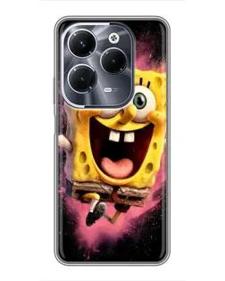 Чехол для Infinix Hot 40 Play с картинкой «Взрывной Спанч Боб»