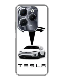 Чохол для Infinix Hot 40 Play з картинкою «Tesla White Style» Чохол для Infinix Hot 40 Play з картинкою «Tesla White Style»