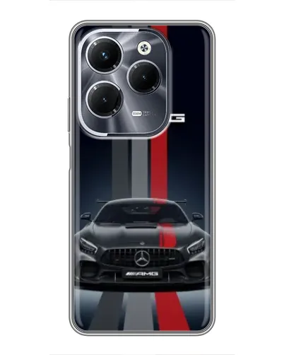 Чехол для Infinix Hot 40 Play с картинкой «Mercedes — белый карбон» Чехол для Infinix Hot 40 Play с картинкой «Mercedes — белый карбон»