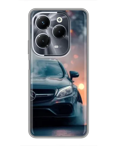 Чехол для Infinix Hot 40 Play с картинкой «Mercedes — ночной город» Чехол для Infinix Hot 40 Play с картинкой «Mercedes — ночной город»