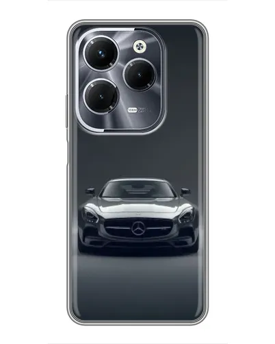 Чехол для Infinix Hot 40 Play с картинкой «Mercedes на черном» Чехол для Infinix Hot 40 Play с картинкой «Mercedes на черном»