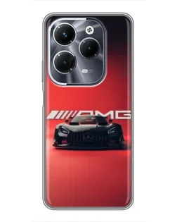 Чехол для Infinix Hot 40 Play с картинкой «Mercedes AMG — красная линия»