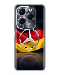 Чехол для Infinix Hot 40 Play с картинкой «Mercedes — флаг Германии»