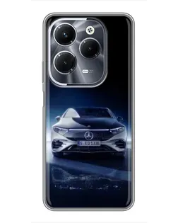 Чехол для Infinix Hot 40 Play с картинкой «Ночной Mercedes EQ»