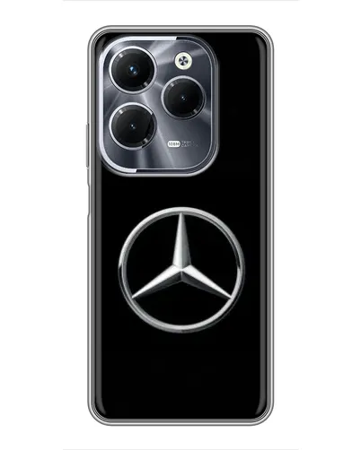 Чехол для Infinix Hot 40 Play с картинкой «Mercedes классический лого» Чехол для Infinix Hot 40 Play с картинкой «Mercedes классический лого»