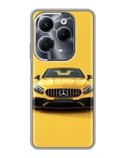 Чехол для Infinix Hot 40 Play с картинкой «Желтый Mercedes GT»