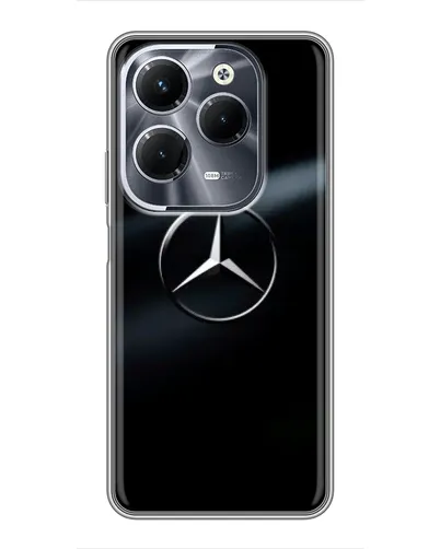Чехол для Infinix Hot 40 Play с картинкой «Mercedes на металле» Чехол для Infinix Hot 40 Play с картинкой «Mercedes на металле»