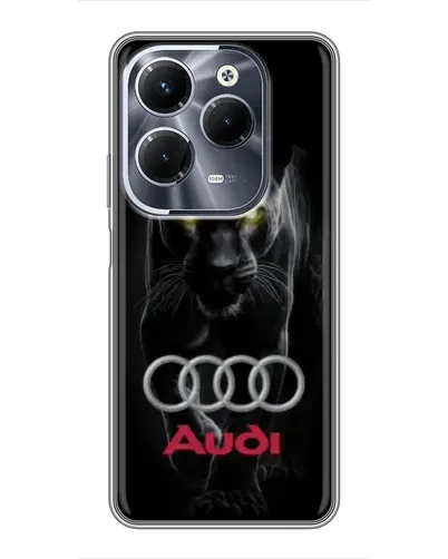 Чехол для Infinix Hot 40 Play с картинкой «Пантера и Audi» Чехол для Infinix Hot 40 Play с картинкой «Пантера и Audi»
