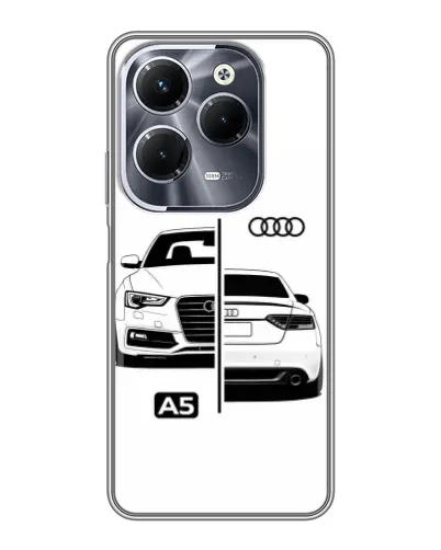 Чехол для Infinix Hot 40 Play с картинкой «Audi — контрастный дизайн» Чехол для Infinix Hot 40 Play с картинкой «Audi — контрастный дизайн»