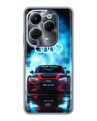 Чехол для Infinix Hot 40 Play с картинкой «Audi Sport — неон» Чехол для Infinix Hot 40 Play с картинкой «Audi Sport — неон»