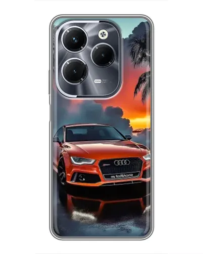 Чехол для Infinix Hot 40 Play с картинкой «Audi — закат» Чехол для Infinix Hot 40 Play с картинкой «Audi — закат»