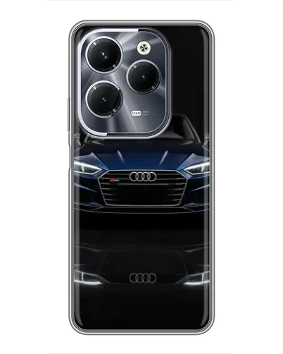 Чехол для Infinix Hot 40 Play с картинкой «Audi — ночное отражение» Чехол для Infinix Hot 40 Play с картинкой «Audi — ночное отражение»