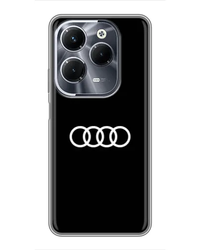Чехол для Infinix Hot 40 Play с картинкой «Audi White Logo» Чехол для Infinix Hot 40 Play с картинкой «Audi White Logo»