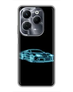 Чохол для Infinix Hot 40 Play з картинкою «Неоновий контур Lamborghini» Чохол для Infinix Hot 40 Play з картинкою «Неоновий контур Lamborghini»