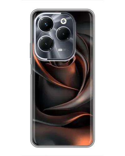 Чехол для Infinix Hot 40 Play с картинкой «Шелковая черная роза» Чехол для Infinix Hot 40 Play с картинкой «Шелковая черная роза»