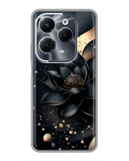 Чехол для Infinix Hot 40 Play с картинкой «Черный лотос»