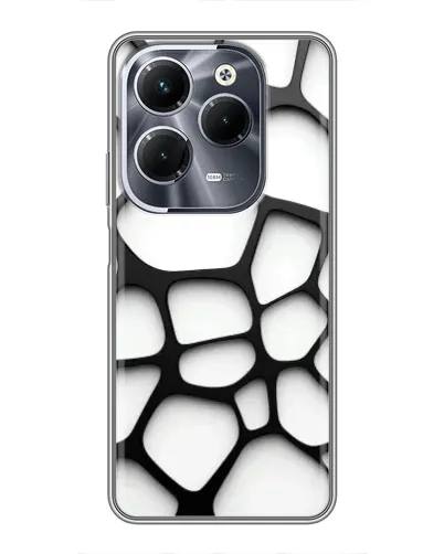 Чехол для Infinix Hot 40 Play с картинкой «Белая объемная сетка»