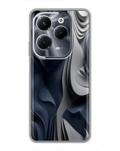 Чехол для Infinix Hot 40 Play с картинкой «Объемные синие складки»