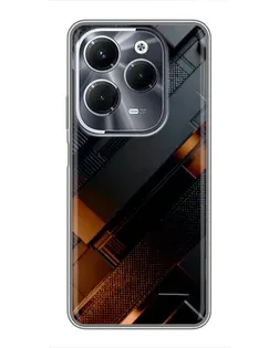 Чехол для Infinix Hot 40 Play с картинкой «Черные геометрические блоки»