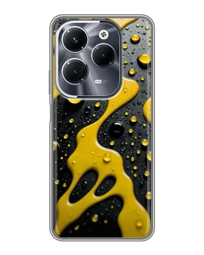 Чехол для Infinix Hot 40 Play с картинкой «Жидкое желтое золото»