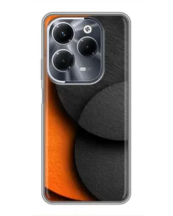 Чехол для Infinix Hot 40 Play с картинкой «Геометрия оранжевых кругов»