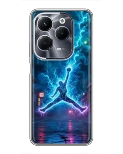 Чохол для Infinix Hot 40 Pro з картинкою «Jordan Gold Jumpman» Чохол для Infinix Hot 40 Pro з картинкою «Jordan Gold Jumpman»
