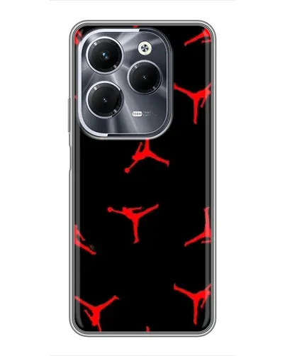 Чохол для Infinix Hot 40 Pro з картинкою «Jordan Red Pattern»