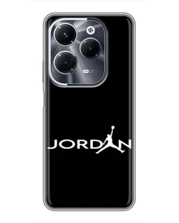 Чохол для Infinix Hot 40 Pro з картинкою «Jordan White Logo» Чохол для Infinix Hot 40 Pro з картинкою «Jordan White Logo»