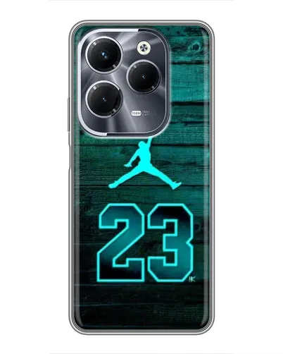 Чохол для Infinix Hot 40 Pro з картинкою «Jordan Cyan 23»