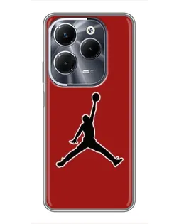 Чохол для Infinix Hot 40 Pro з картинкою «Jordan Red Back» Чохол для Infinix Hot 40 Pro з картинкою «Jordan Red Back»