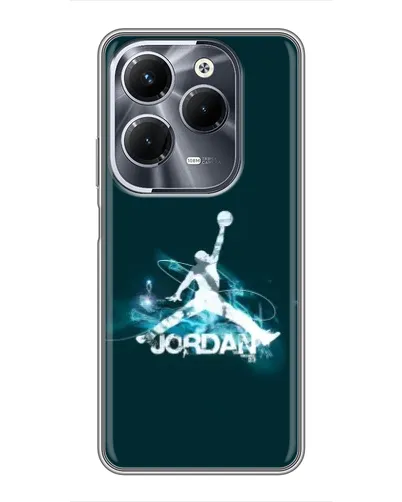 Чохол для Infinix Hot 40 Pro з картинкою «Jordan Blue Fire»